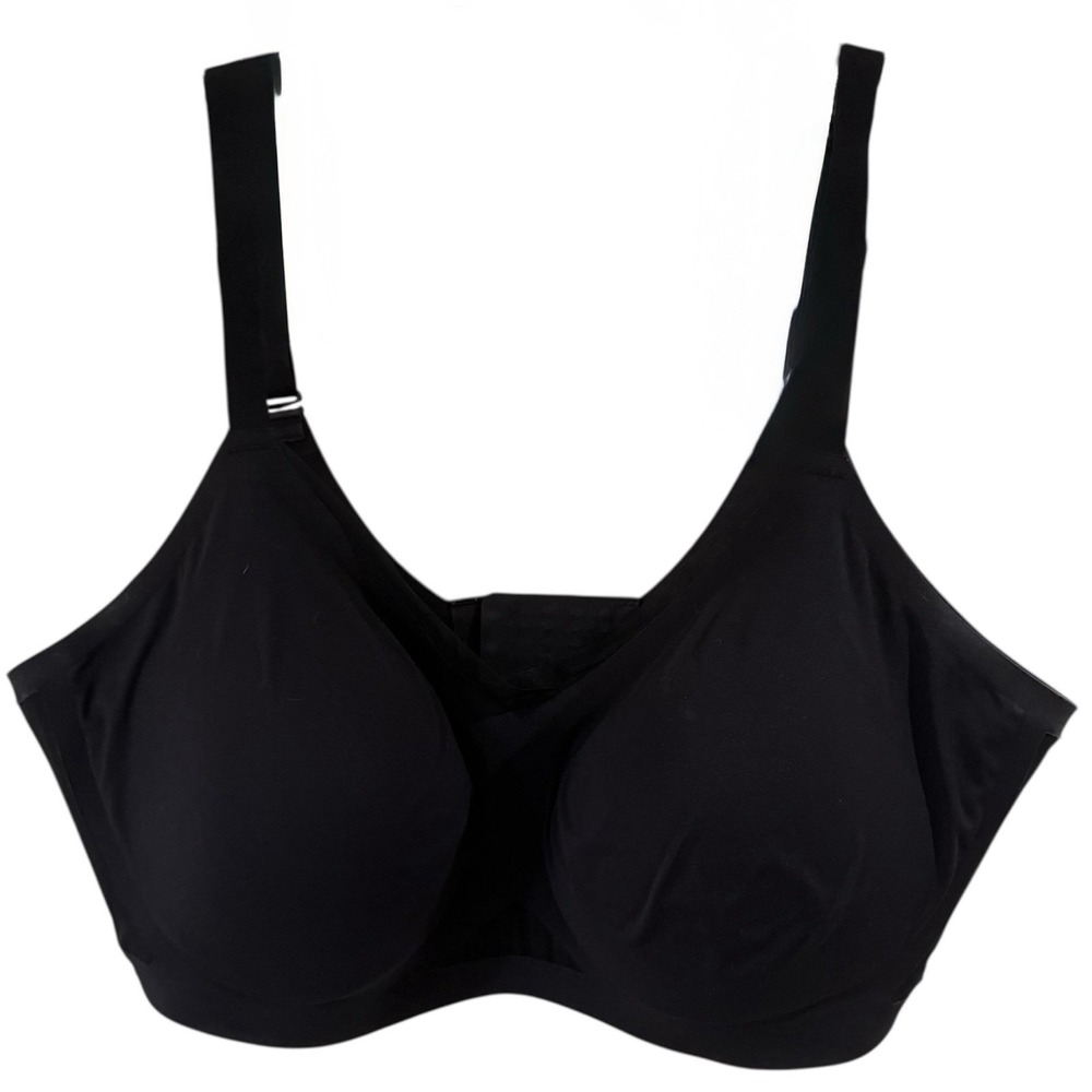 Honeylove Crossover Wireless Bra Womens 3X 44DD Black